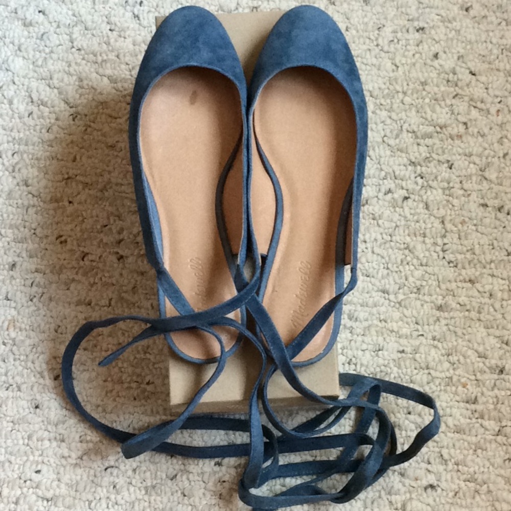 MADEWELL ANKLE WRAP FLATS